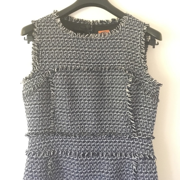 EUC Tory Burch Petula Tweed Sleeveless Sheath Dress (Size 10) - Picture 6 of 8